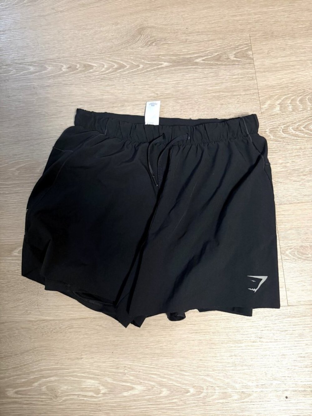 Gymshark Men's 2-in-1 Running Shorts Black Size L with Liner